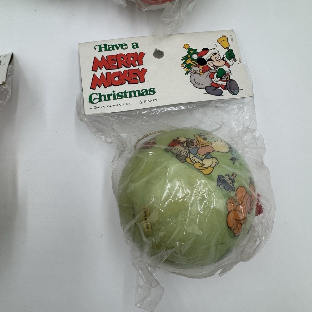 Vintage Disney Baby's 1st Christmas Ornament Lot 9 Mickey Minnie NOS Taiwan - Picture 6 of 16